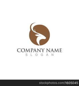 Deer Logo Template vector icon illustration design