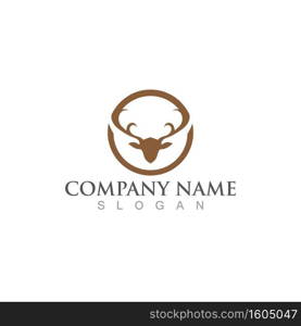 Deer Logo Template vector icon illustration design