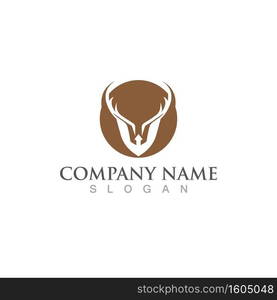 Deer Logo Template vector icon illustration design