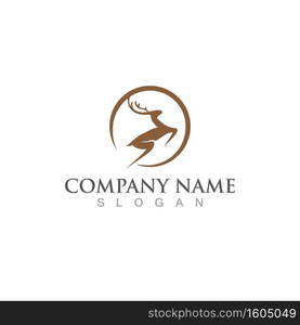 Deer Logo Template vector icon illustration design