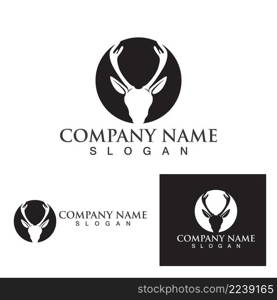 Deer Logo Template vector icon illustration design