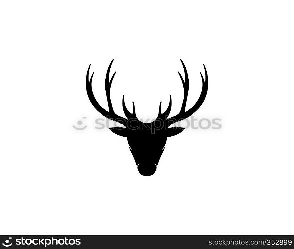 Deer logo template vector icon illustration design