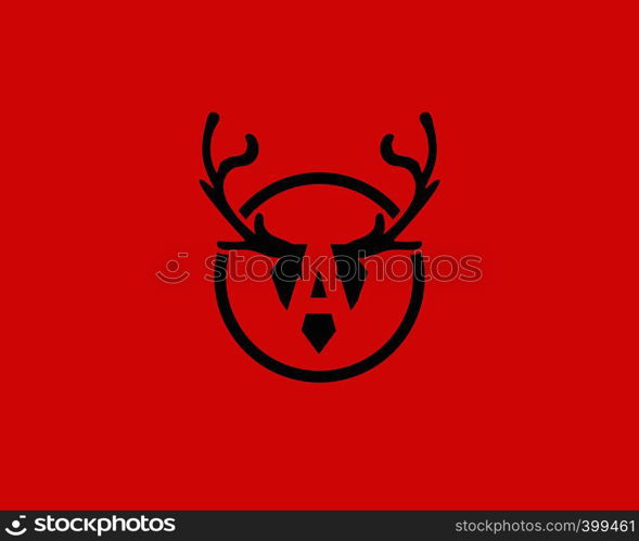 Deer Logo Template vector icon illustration design