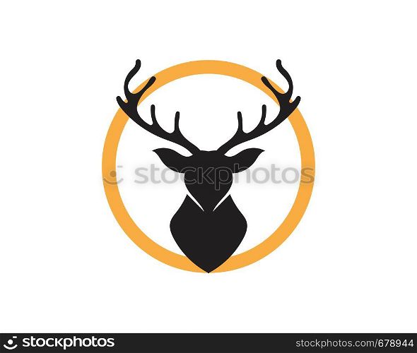 Deer Logo Template vector icon illustration design