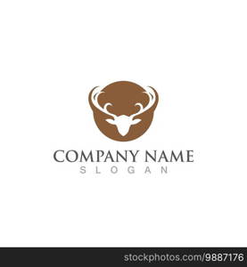 Deer Logo Template vector icon illustration design