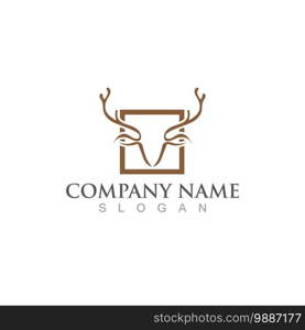 Deer Logo Template vector icon illustration design