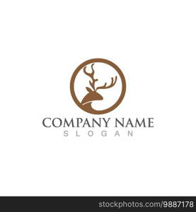 Deer Logo Template vector icon illustration design