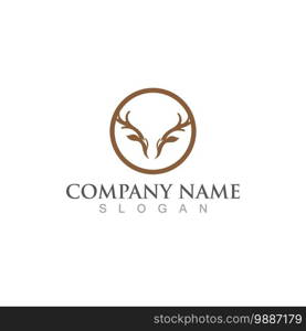 Deer Logo Template vector icon illustration design