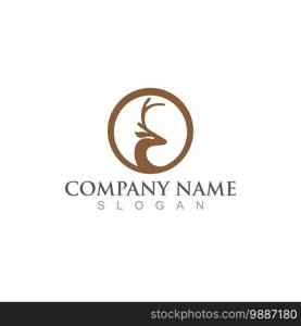 Deer Logo Template vector icon illustration design