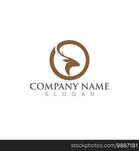 Deer Logo Template vector icon illustration design