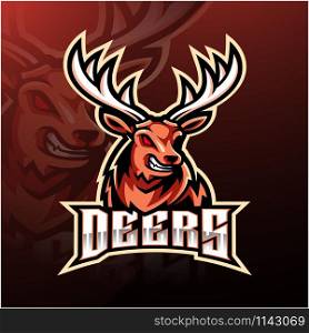 Deer sport mascot logo design