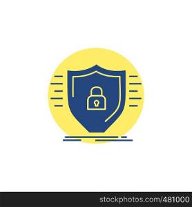 Defence, firewall, protection, safety, shield Glyph Icon.. Vector EPS10 Abstract Template background