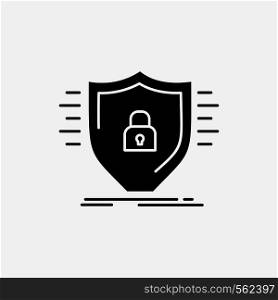 Defence, firewall, protection, safety, shield Glyph Icon. Vector isolated illustration. Vector EPS10 Abstract Template background