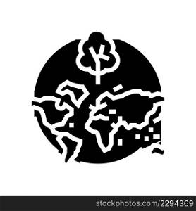 deforestation map glyph icon vector. deforestation map sign. isolated contour symbol black illustration. deforestation map glyph icon vector illustration