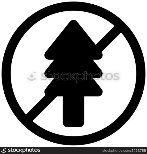 Deforestation or cutting of plants prohibited by the government