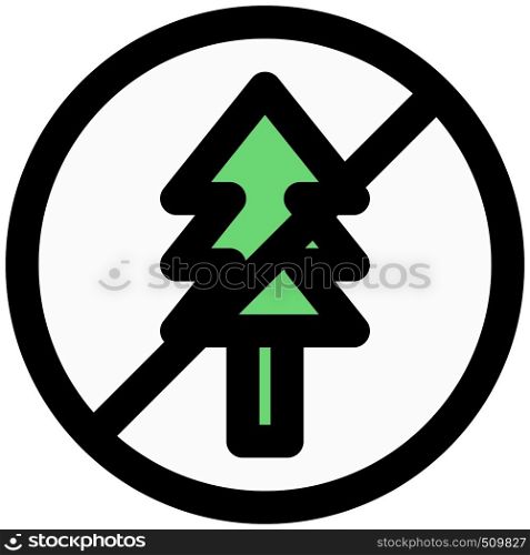 Deforestation or cutting of plants prohibited by the government
