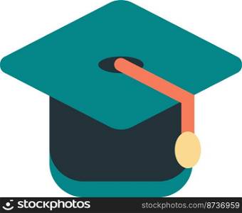degree cap illustration in minimal style isolated on background