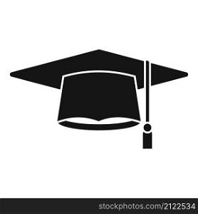 Degree hat icon simple vector. University diploma. Student academy. Degree hat icon simple vector. University diploma