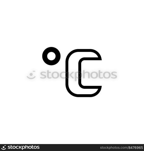 degrees Celsius icon vector design templates white on background