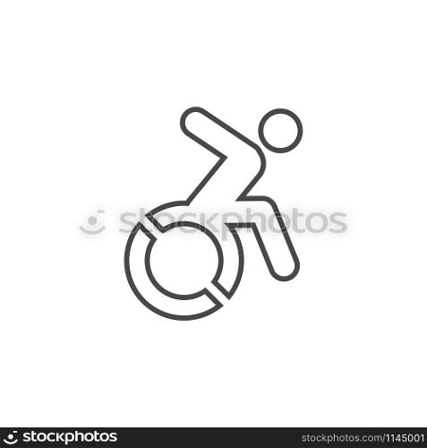 Deisabled icon design template vector isolated illustration. Disabled icon design template vector isolated