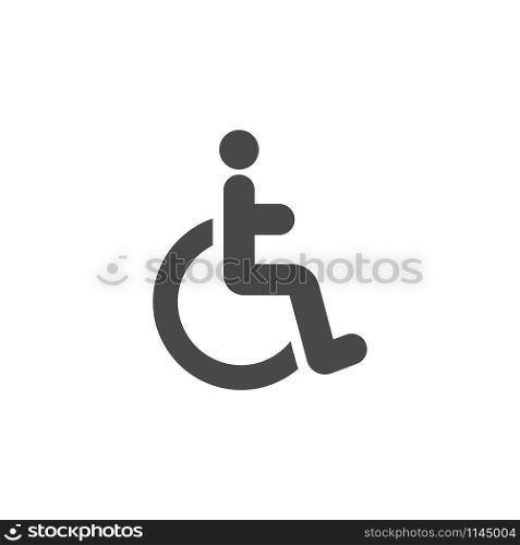 Deisabled icon design template vector isolated illustration. Disabled icon design template vector isolated