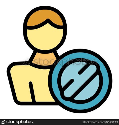 Delete character icon outline vector. Social profile. Service bin color flat. Delete character icon vector flat