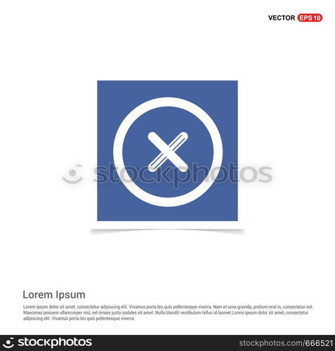 Delete cross icon - Blue photo Frame