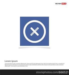 Delete cross icon - Blue photo Frame