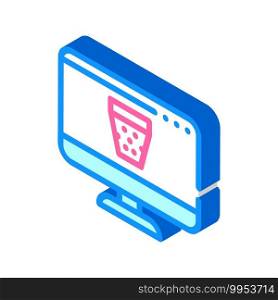 delete digital information operating system isometric icon vector. delete digital information operating system sign. isolated symbol illustration. delete digital information operating system isometric icon vector illustration