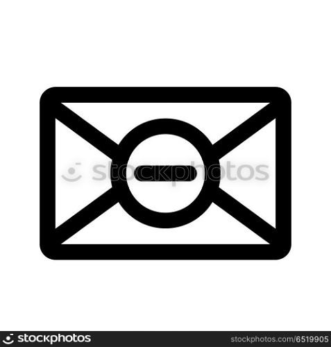 delete email, icon on isolated background
