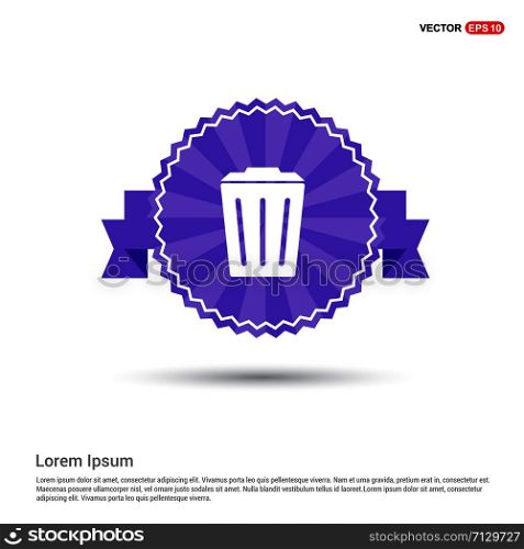 Delete Icon - Purple Ribbon banner