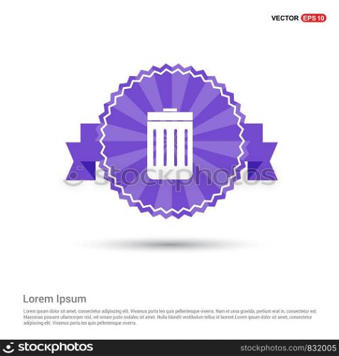 delete icon - Purple Ribbon banner