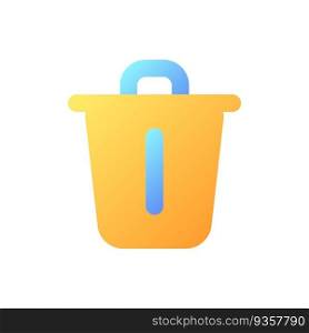Delete pixel perfect flat gradient color ui icon. Remove digital file and document. Trash bin. Simple filled pictogram. GUI, UX design for mobile application. Vector isolated RGB illustration. Delete pixel perfect flat gradient color ui icon