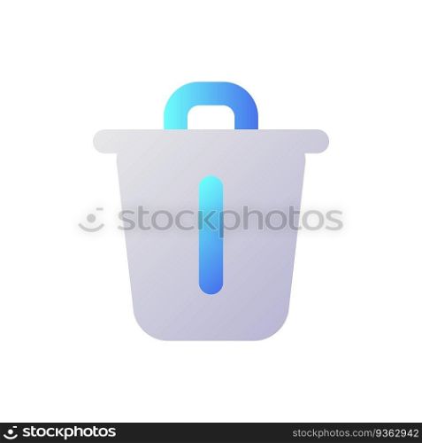 Delete pixel perfect flat gradient two-color ui icon. Remove digital file and document. Trash bin. Simple filled pictogram. GUI, UX design for mobile application. Vector isolated RGB illustration. Delete pixel perfect flat gradient two-color ui icon