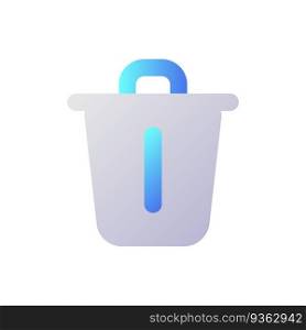 Delete pixel perfect flat gradient two-color ui icon. Remove digital file and document. Trash bin. Simple filled pictogram. GUI, UX design for mobile application. Vector isolated RGB illustration. Delete pixel perfect flat gradient two-color ui icon