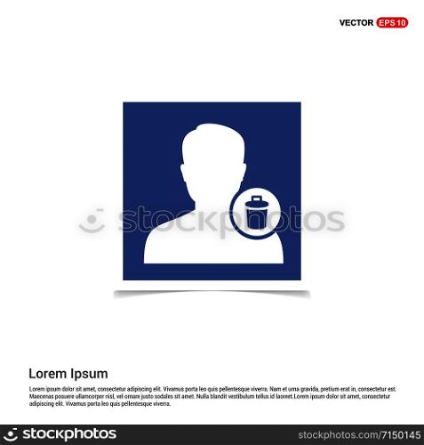 Delete user icon. - Blue photo Frame