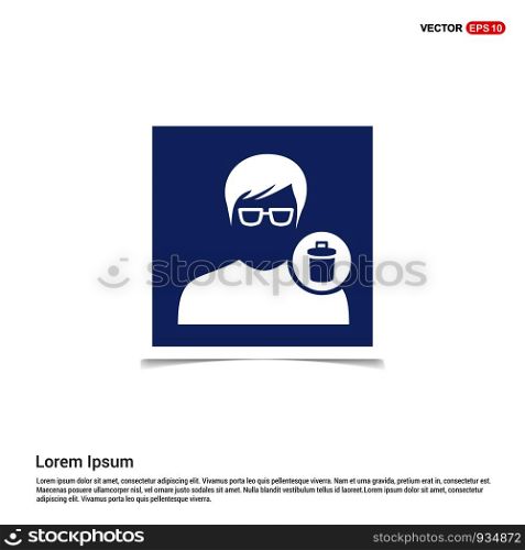 Delete user icon. - Blue photo Frame