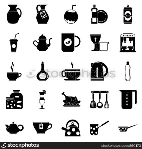 Delftware icons set. Simple set of 25 delftware vector icons for web isolated on white background. Delftware icons set, simple style