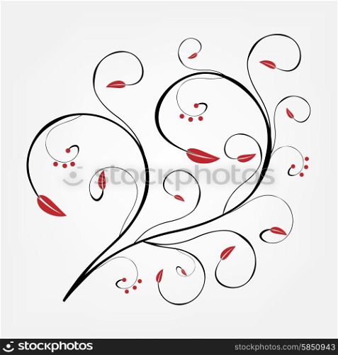 Delicate background of whorls. Decorative elements can be used independently. Vector illustration.