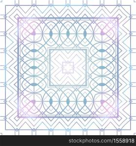 Delicate blue art deco pattern. Geometric ornament on a white background. Vector lace background for wallpapers, cards and your design. Delicate blue art deco pattern. Geometric ornament on a white background. Vector lace background