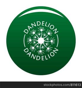 Delicate dandelion logo icon. Simple illustration of delicate dandelion vector icon for any design green. Delicate dandelion logo icon vector green