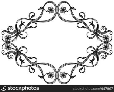 Delicate floral frame