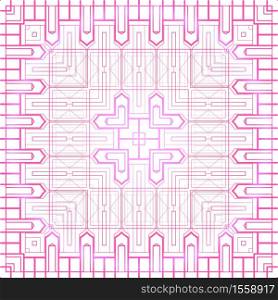 Delicate pink art deco pattern. Geometric ornament on a white background. Vector lace background for wallpapers, cards and your design. Delicate pink art deco pattern. Geometric ornament on a white background. Vector lace background