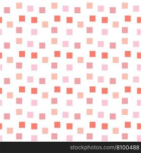 Delicate seamless pattern of peach, orange and pink squares