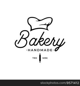 Delicious and tasty organic Fresh Baked Bakery Shop logo retro vintage.Logo for bakery, label or badge, business.