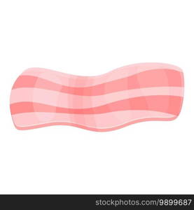 Delicious bacon icon. Cartoon of delicious bacon vector icon for web design isolated on white background. Delicious bacon icon, cartoon style