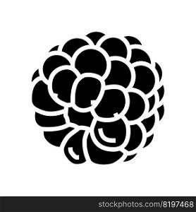 delicious blackberry glyph icon vector. delicious blackberry sign. isolated symbol illustration. delicious blackberry glyph icon vector illustration