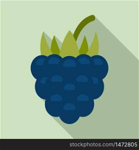 Delicious blackberry icon. Flat illustration of delicious blackberry vector icon for web design. Delicious blackberry icon, flat style
