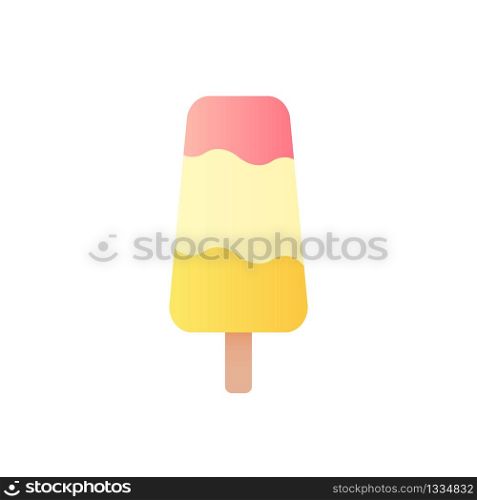 Delicious ice cream on a stick isolated on white background Vector EPS 10