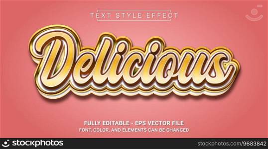 Delicious Text Style Effect. Editable Graphic Text Template.